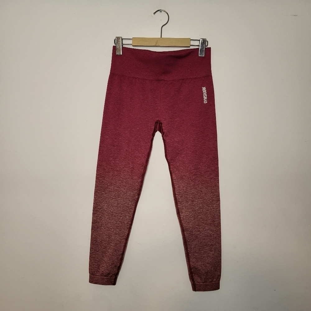 Gymshark Stretch Gym Yoga Run Workout Adapt Ombre Seamless Leggings Red Large